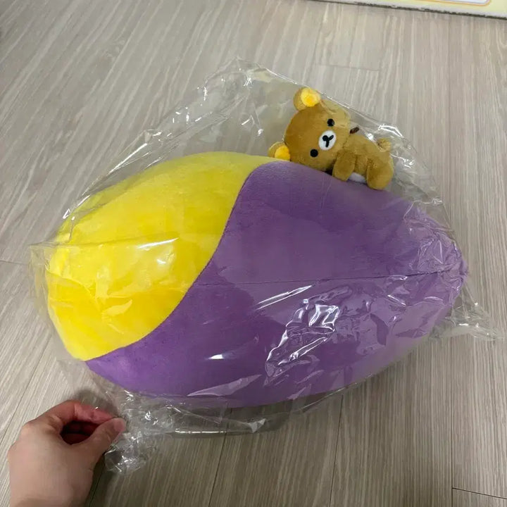 [BUNJANG] San-X Rilakkuma Sweet Potato Plush Cushion / 산엑스 리락쿠마 고구마 인형 쿠션