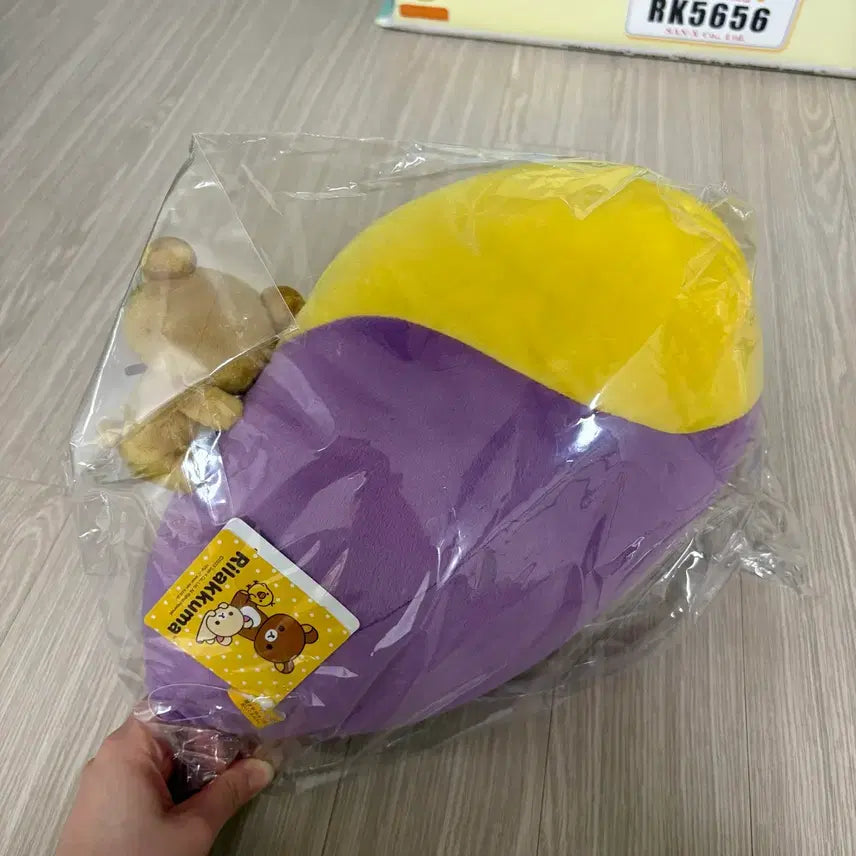 [BUNJANG] San-X Rilakkuma Sweet Potato Plush Cushion / 산엑스 리락쿠마 고구마 인형 쿠션