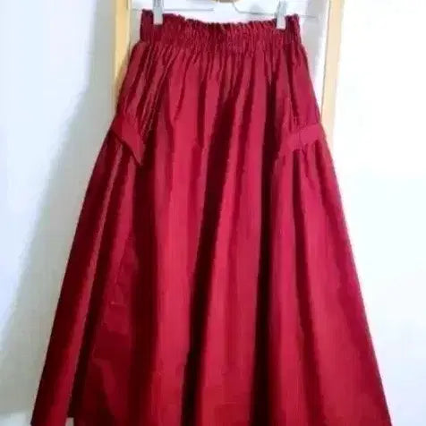 [BUNJANG] Red Banding Long Skirt / 레드 밴딩 롱스커트