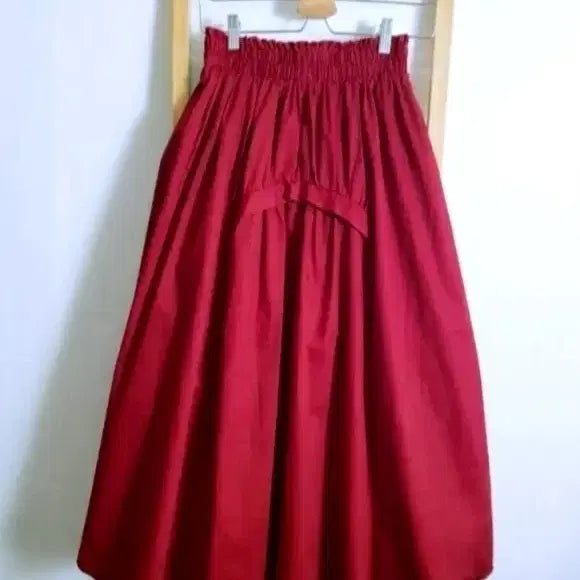 [BUNJANG] Red Banding Long Skirt / 레드 밴딩 롱스커트