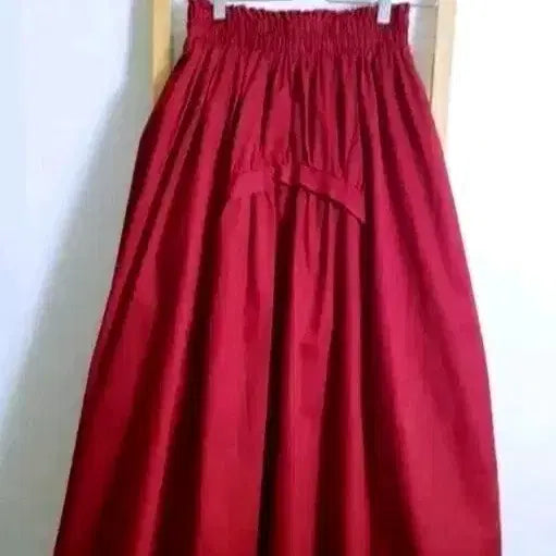 [BUNJANG] Red Banding Long Skirt / 레드 밴딩 롱스커트