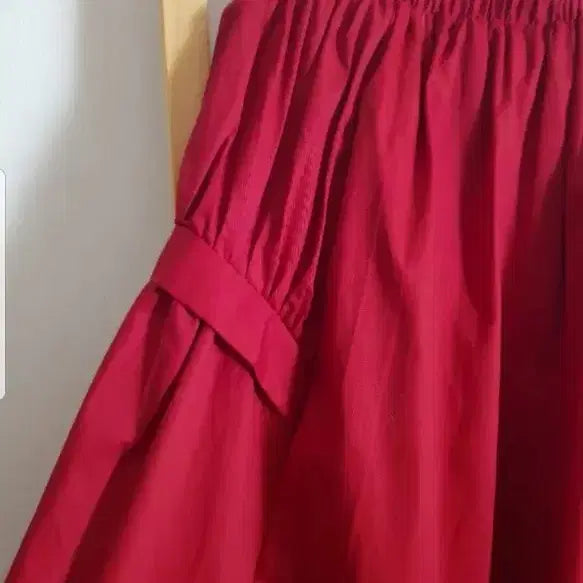 [BUNJANG] Red Banding Long Skirt / 레드 밴딩 롱스커트