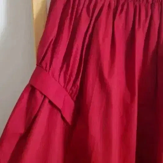 [BUNJANG] Red Banding Long Skirt / 레드 밴딩 롱스커트