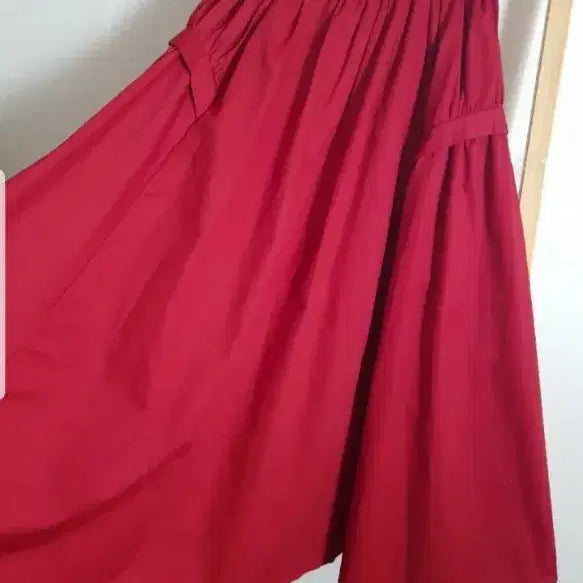 [BUNJANG] Red Banding Long Skirt / 레드 밴딩 롱스커트
