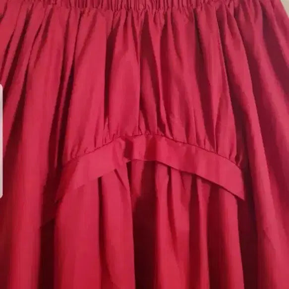 [BUNJANG] Red Banding Long Skirt / 레드 밴딩 롱스커트
