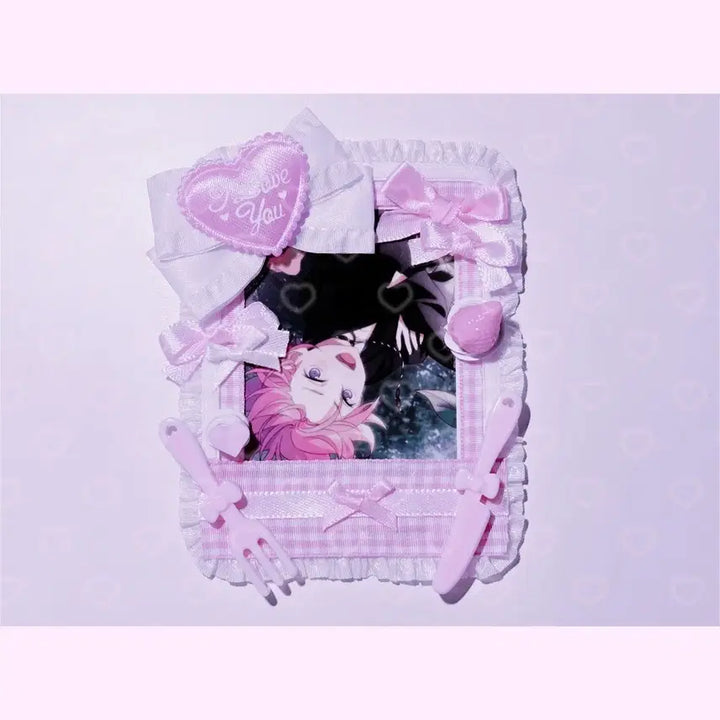 [SOLD OUT] 할인 중)포카홀더 탑꾸 탑로더 데코덴 휘핑 양산형 레이스 레진 핸드메이드