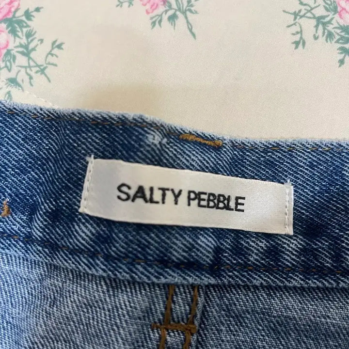 [BUNJANG] Salty Pebble Denim Knit Long Skirt S / 새상품) 솔티페블 데님 콤비 니트 롱 스커트 S