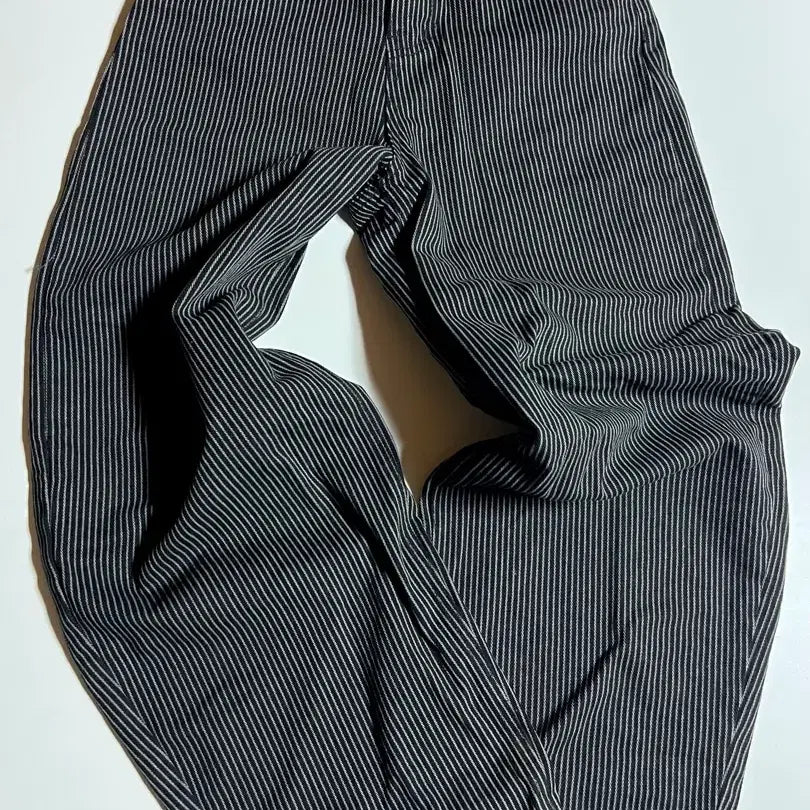 [BUNJANG] Abel Black Stripe Balloon Wide Denim Pants / 아벨 블랙 스트라이프 벌룬 와이드 데님 팬츠 에이블리