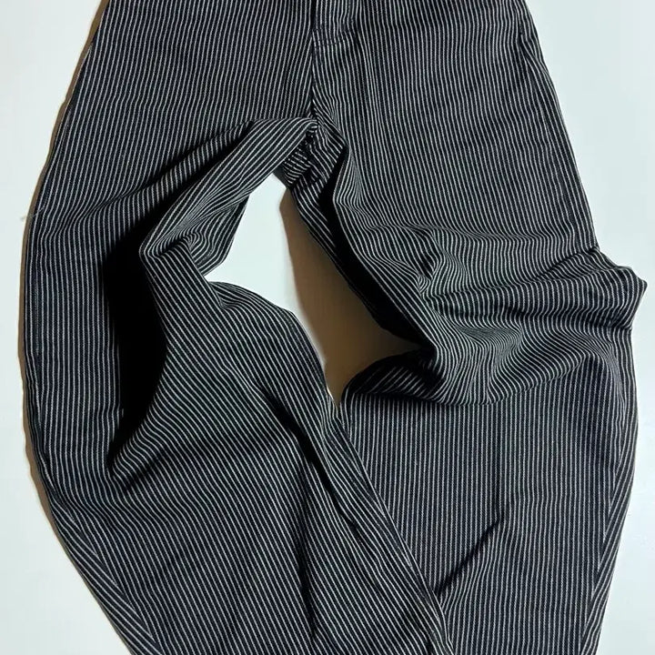 [BUNJANG] Abel Black Stripe Balloon Wide Denim Pants / 아벨 블랙 스트라이프 벌룬 와이드 데님 팬츠 에이블리