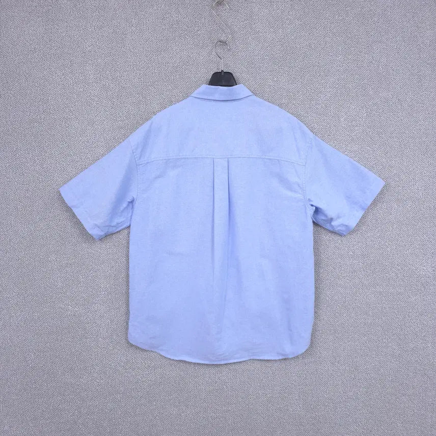 [SOLD OUT] 스파오(SPAO) 남성 소라색 코튼 캐주얼 반팔 셔츠 100-105