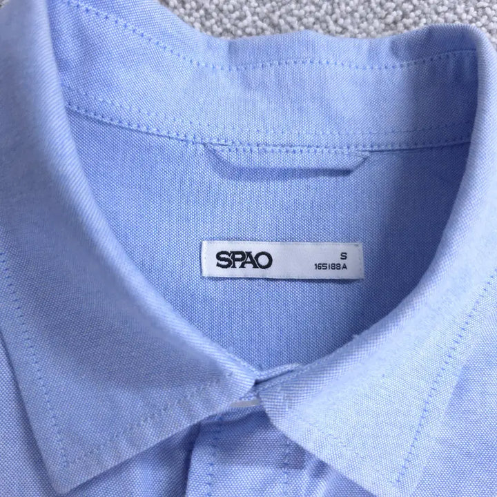 [SOLD OUT] 스파오(SPAO) 남성 소라색 코튼 캐주얼 반팔 셔츠 100-105