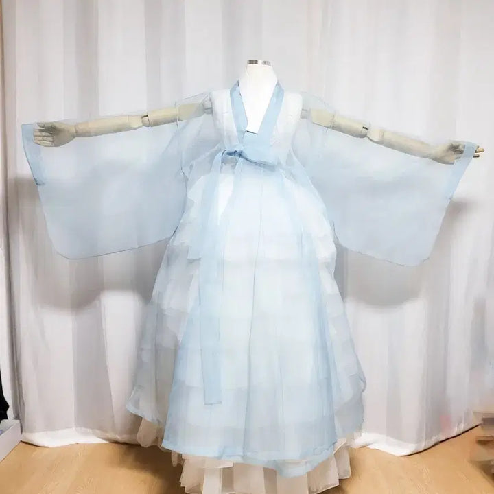 [SOLD OUT] 여성한복 시스루 철릭광폭 원삼 / 광폭 장옷 (노방/실크오간자 참고컷)