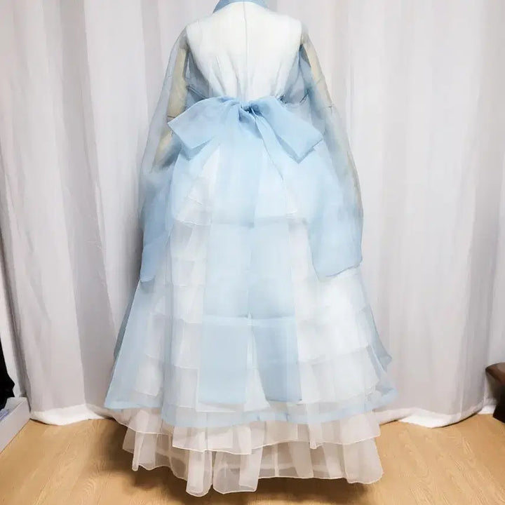 [SOLD OUT] 여성한복 시스루 철릭광폭 원삼 / 광폭 장옷 (노방/실크오간자 참고컷)