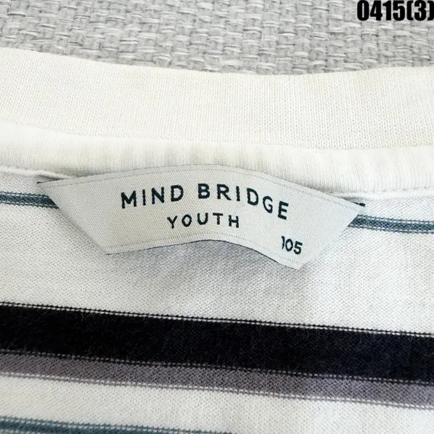 [BUNJANG] Mind Bridge Striped Short Sleeve T-Shirt / 105 마인드브릿지 스트라이프 반팔 티셔츠 0415(3)