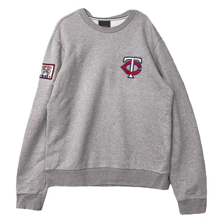 [BUNJANG] MLB Texas Logo Light Gray Sweatshirt (Size 100) / 엠엘비 라이트 그레이 텍사스 로고 맨투맨 100