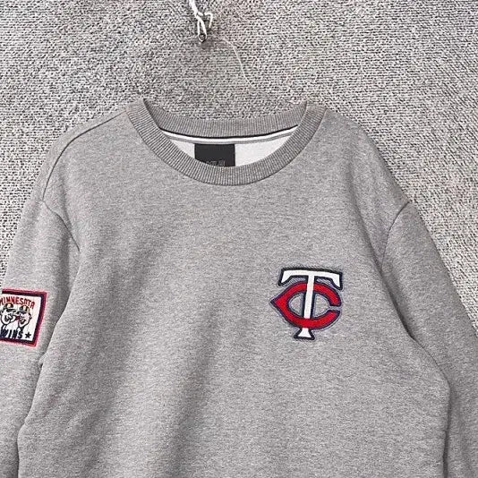 [BUNJANG] MLB Texas Logo Light Gray Sweatshirt (Size 100) / 엠엘비 라이트 그레이 텍사스 로고 맨투맨 100