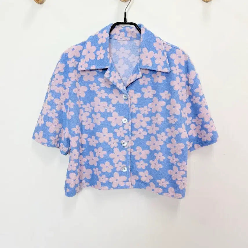 [BUNJANG] System Mix Match Layer Flower Shirt Jacket / 한섬 시스템 믹스매치레이어 플라워 셔츠 자켓