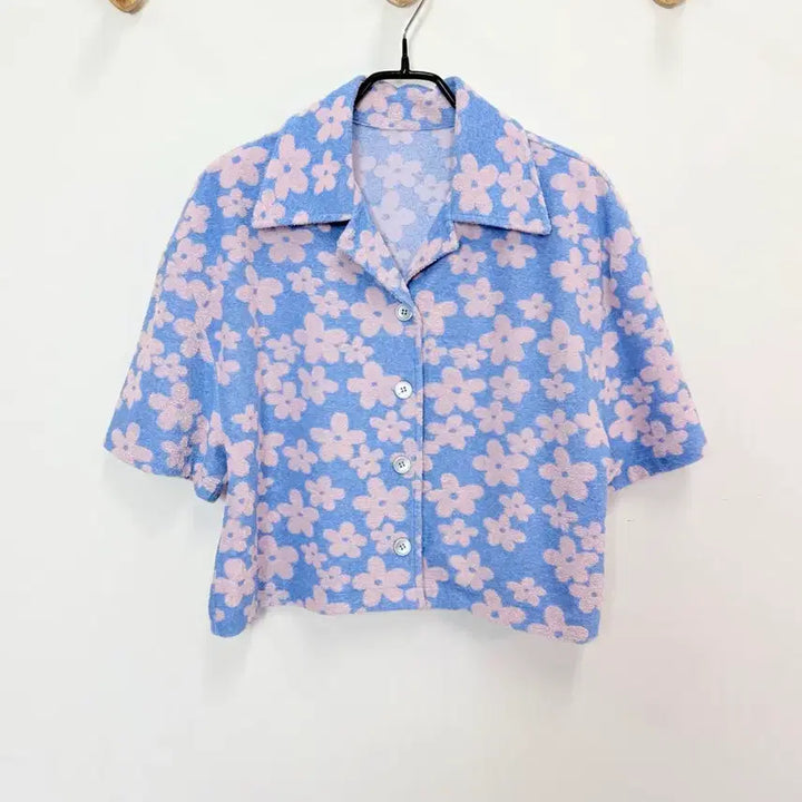 [BUNJANG] System Mix Match Layer Flower Shirt Jacket / 한섬 시스템 믹스매치레이어 플라워 셔츠 자켓