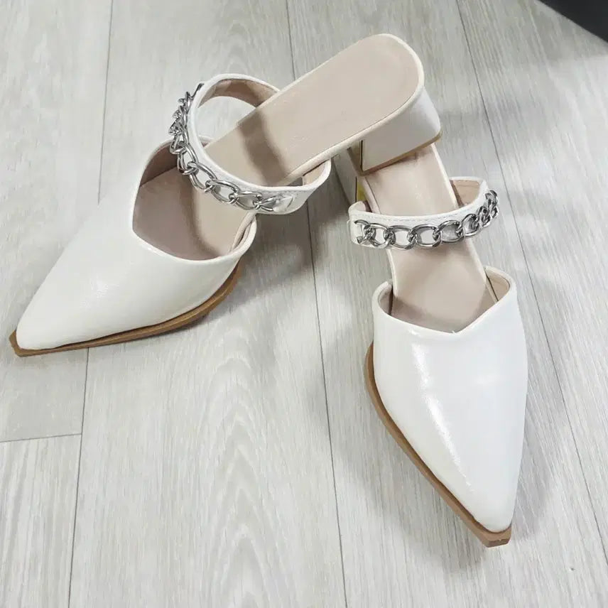 [SOLD OUT] ㅁ새상품ㅁ 체인 뮬 힐 245