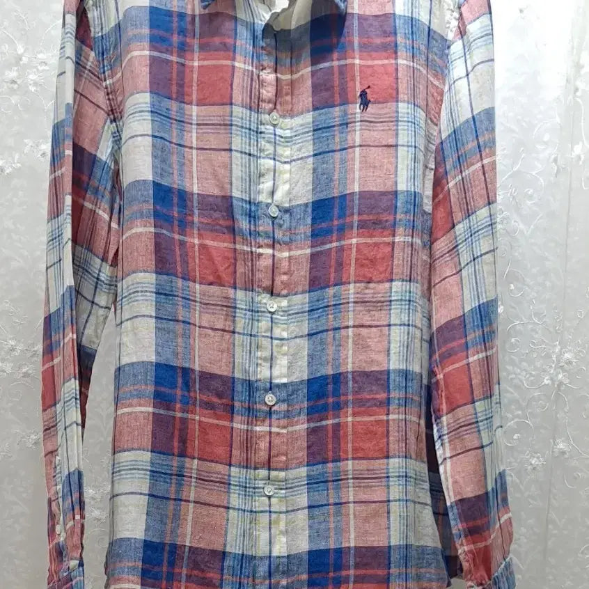 [BUNJANG] Polo Ralph Lauren Linen Check Shirt / 폴로 랄프로렌  체크 린넨셔츠 95  새제품