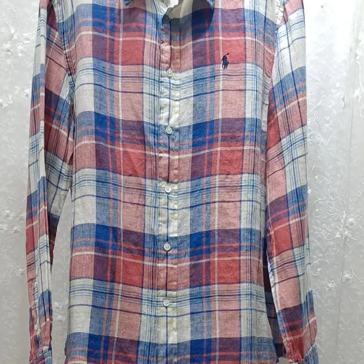 [BUNJANG] Polo Ralph Lauren Linen Check Shirt / 폴로 랄프로렌  체크 린넨셔츠 95  새제품