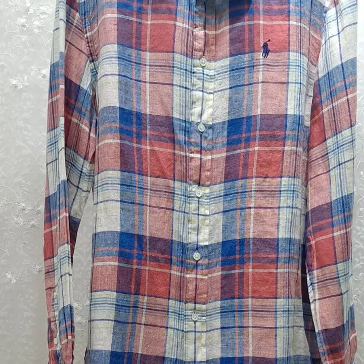 [BUNJANG] Polo Ralph Lauren Linen Check Shirt / 폴로 랄프로렌  체크 린넨셔츠 95  새제품