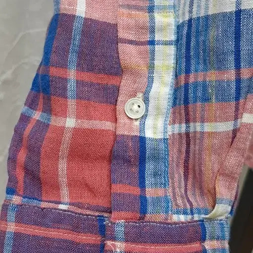 [BUNJANG] Polo Ralph Lauren Linen Check Shirt / 폴로 랄프로렌  체크 린넨셔츠 95  새제품