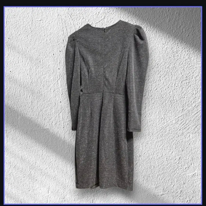 [BUNJANG] Sparkling Silver &amp; Black Wrap Dress / 반짝이는 펄 원단의 섹시한 원피스