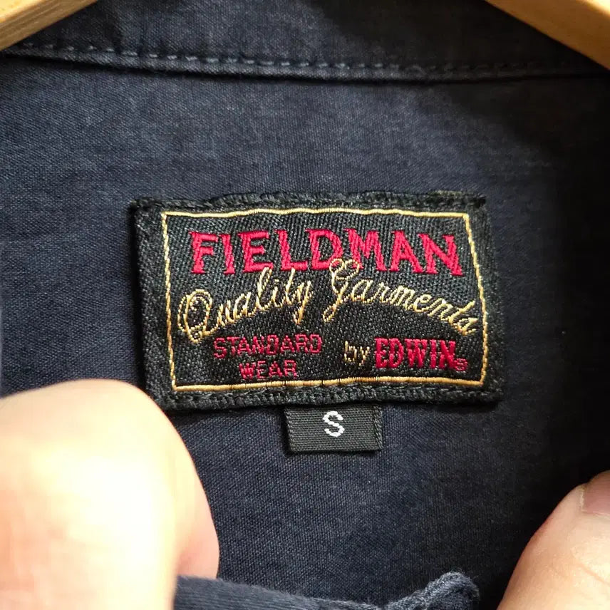 [BUNJANG] Field Man Edwin Navy Military Short Sleeve Shirt / 필드맨 에드윈 네이비 밀리터리 반팔 셔츠