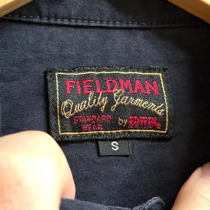 [BUNJANG] Field Man Edwin Navy Military Short Sleeve Shirt / 필드맨 에드윈 네이비 밀리터리 반팔 셔츠