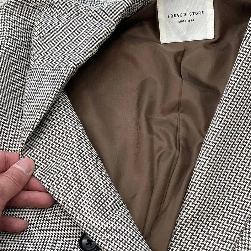 [BUNJANG] Freaks Store Check Double Blazer r3510 / 프릭스스토어 체크 더블 블레이저 r3510