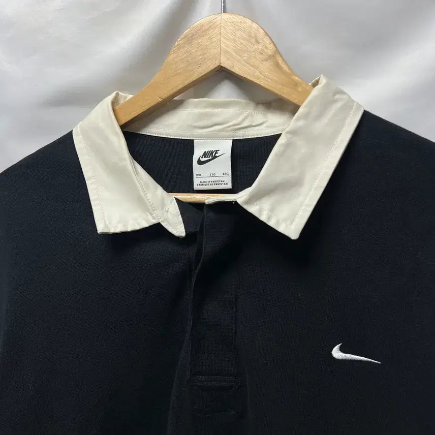 [SOLD OUT] [정품/2XL] 나이키 NRG 솔로 스우시 블랙 럭비 카라 긴팔티