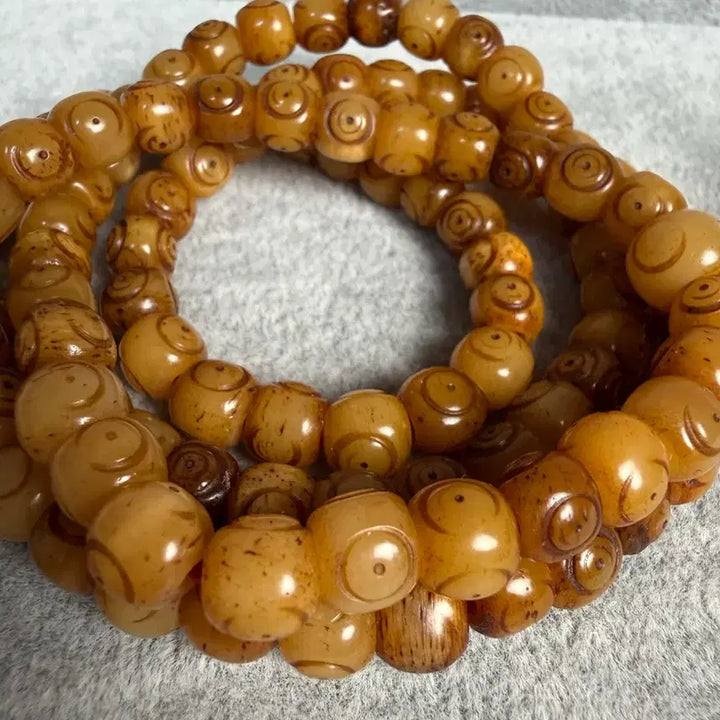 [BUNJANG] Tibetan Yak Bone Prayer Beads 108 / 세월의 흔적이 깃든 티베트 털소뼈 주점염주108