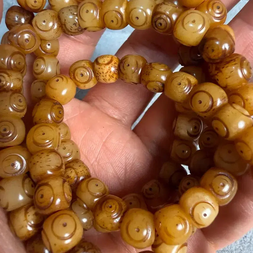 [BUNJANG] Tibetan Yak Bone Prayer Beads 108 / 세월의 흔적이 깃든 티베트 털소뼈 주점염주108