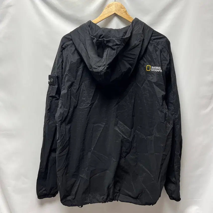 [SOLD OUT] [정품/XL] 내셔널지오그래픽 와펜 블랙 바람막이 아노락 반집업