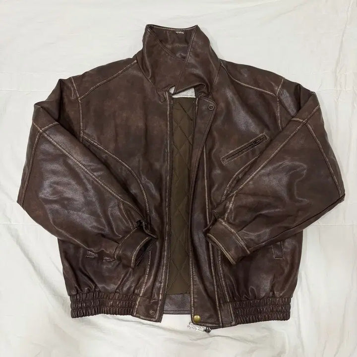 [BUNJANG] Pale Jade Leather Jacket / 페일제이드 레더 자켓