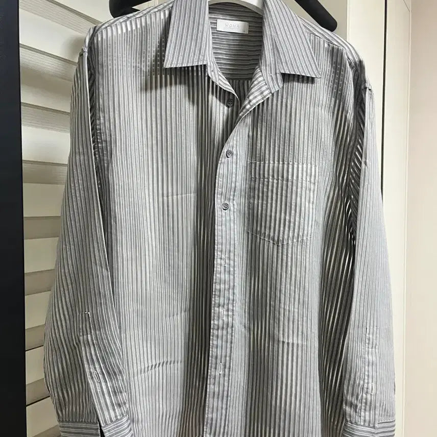 [SOLD OUT] [46] 모마디자인 시스루 레이온 스트라이프 셔츠