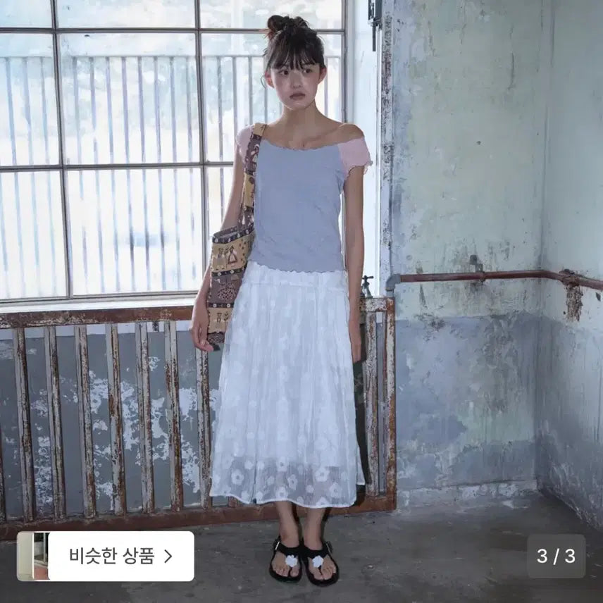 [SOLD OUT] 호쿠스포쿠스 가든 스커트 화이트 (새상품)