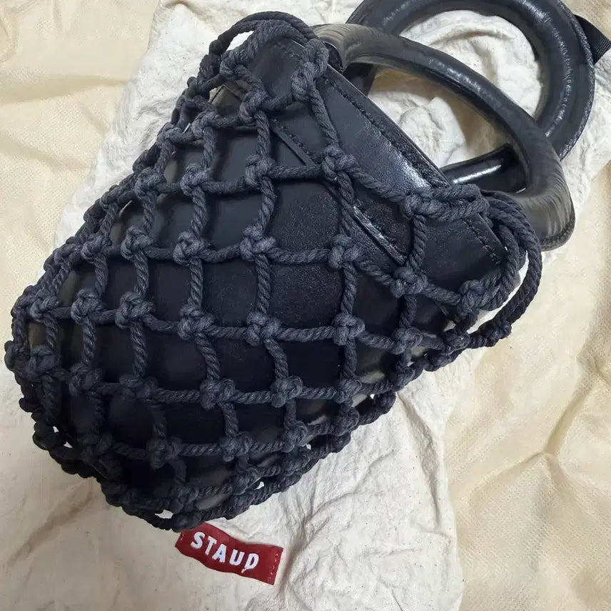 [BUNJANG] STAUD Black Net Detail Tote Bag / 스타우드