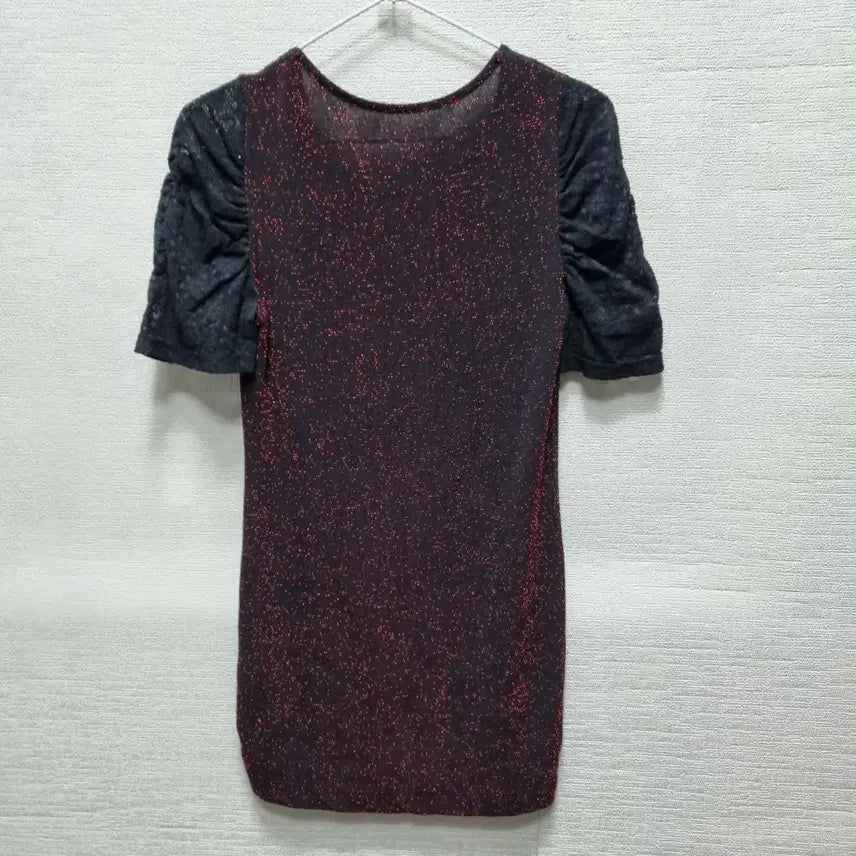 [BUNJANG] Lace Detail Mini Dress / 바161 레이스 반팔 미니 원피스
