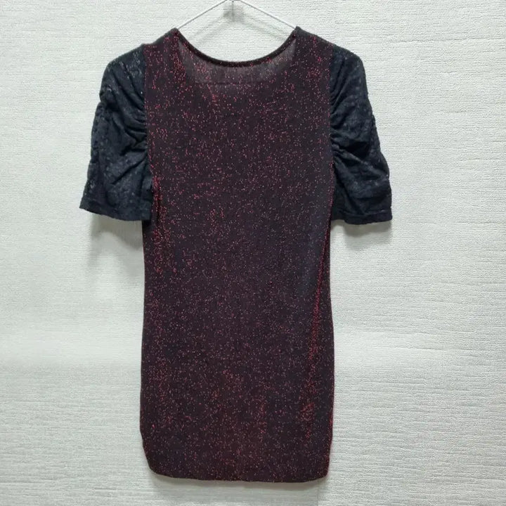 [BUNJANG] Lace Detail Mini Dress / 바161 레이스 반팔 미니 원피스