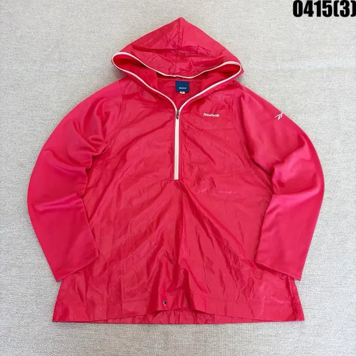 [BUNJANG] Reebok Red Anorak Hooded Windbreaker / 95 리복 레드 아노락 후드 바람막이 0415(3)