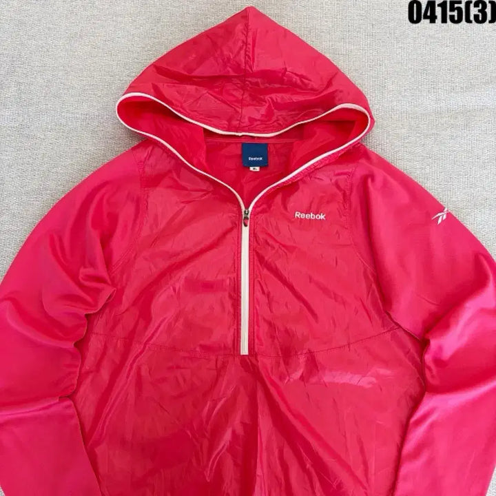 [BUNJANG] Reebok Red Anorak Hooded Windbreaker / 95 리복 레드 아노락 후드 바람막이 0415(3)