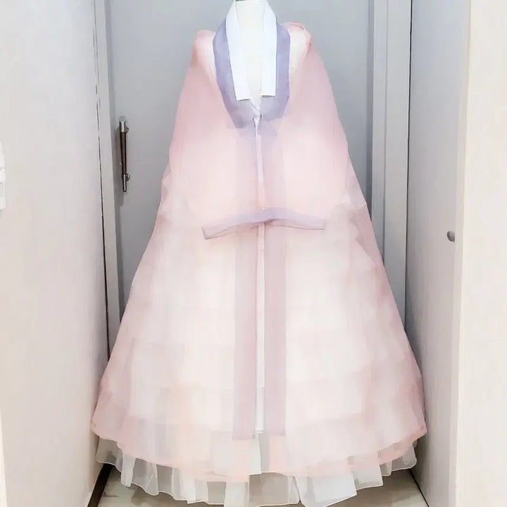 [SOLD OUT] 여성한복 시스루 광폭 장옷 (노방/실크오간자 시스루장옷 참고컷)