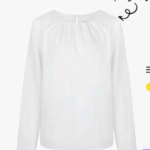 [SOLD OUT] 라운드 셔링 긴팔 블라우스 더웨이나인 면접 면접용 블라우스
