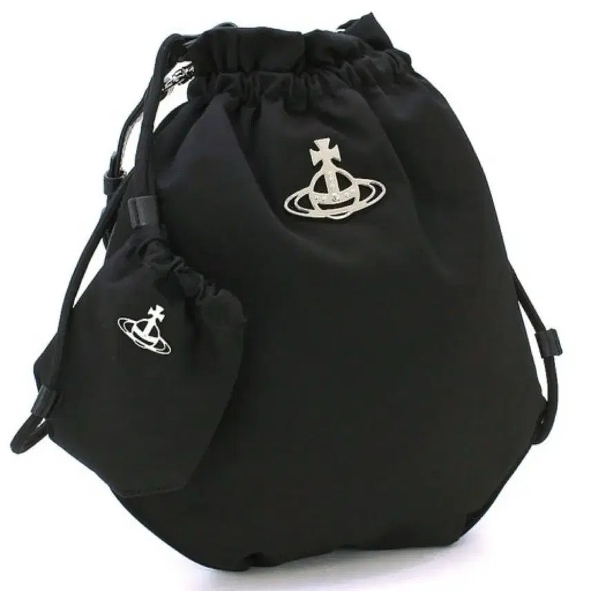 [BUNJANG] Vivienne Westwood Plaque Drawstring Bucket Bag / 비비안웨스트우드 가방 플라크 드로우스트링