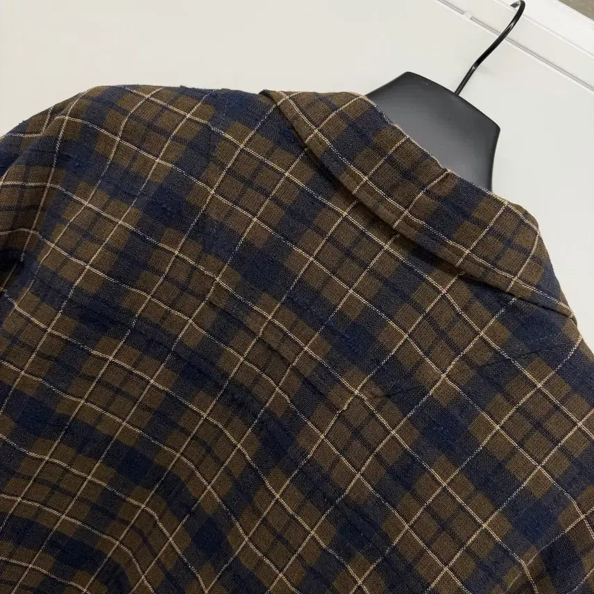 [SOLD OUT] 25SS 준지 콤마 체크 오픈 카라 셔츠 48