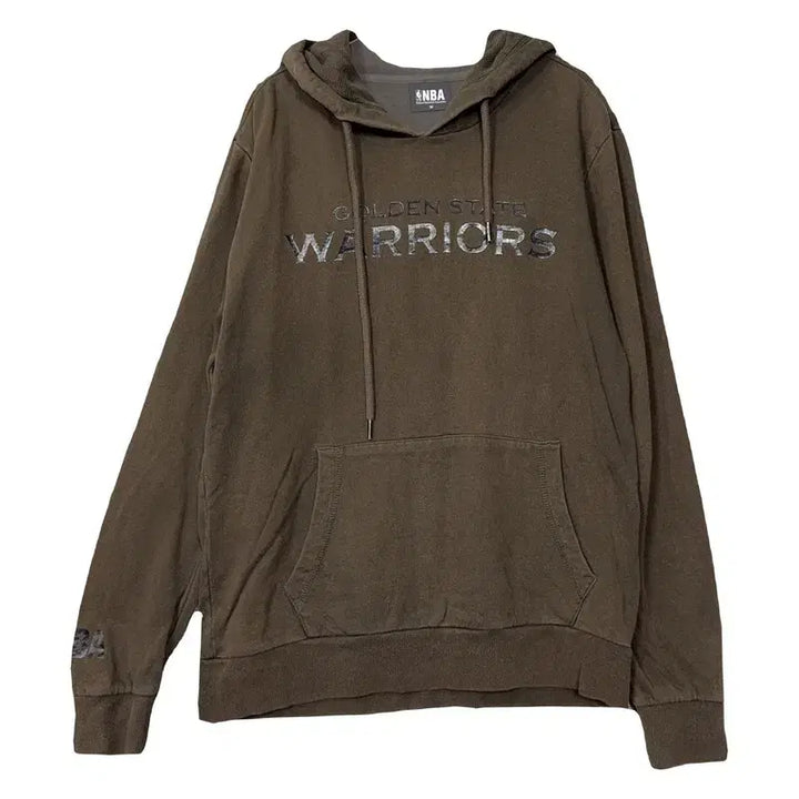 [BUNJANG] NBA Golden State Warriors Brown Hoodie M / 엔비에이 골든 스테이트 프린팅 브라운 후드티 M
