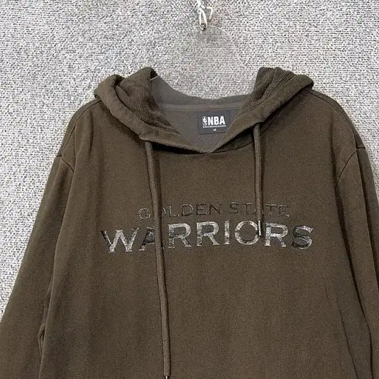 [BUNJANG] NBA Golden State Warriors Brown Hoodie M / 엔비에이 골든 스테이트 프린팅 브라운 후드티 M