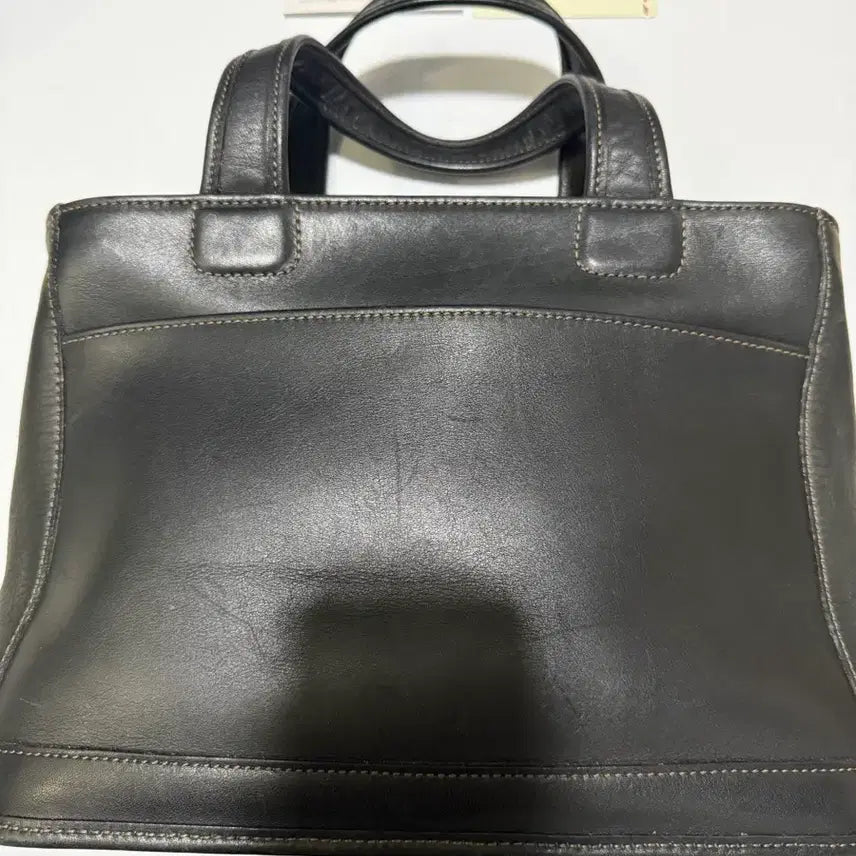 [SOLD OUT] 제목: [정품] 빈티지 코치 블랙 레더 미니 토트백 (보증서 포함)